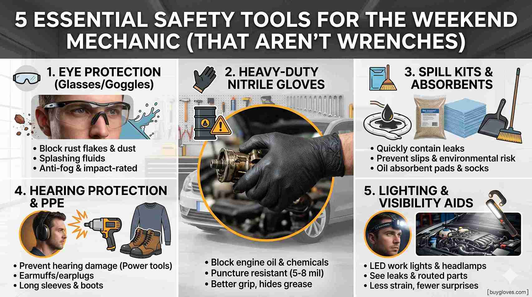 5 Essential Safety Tools for the Weekend Mechanic (That Aren’t Wrenches)