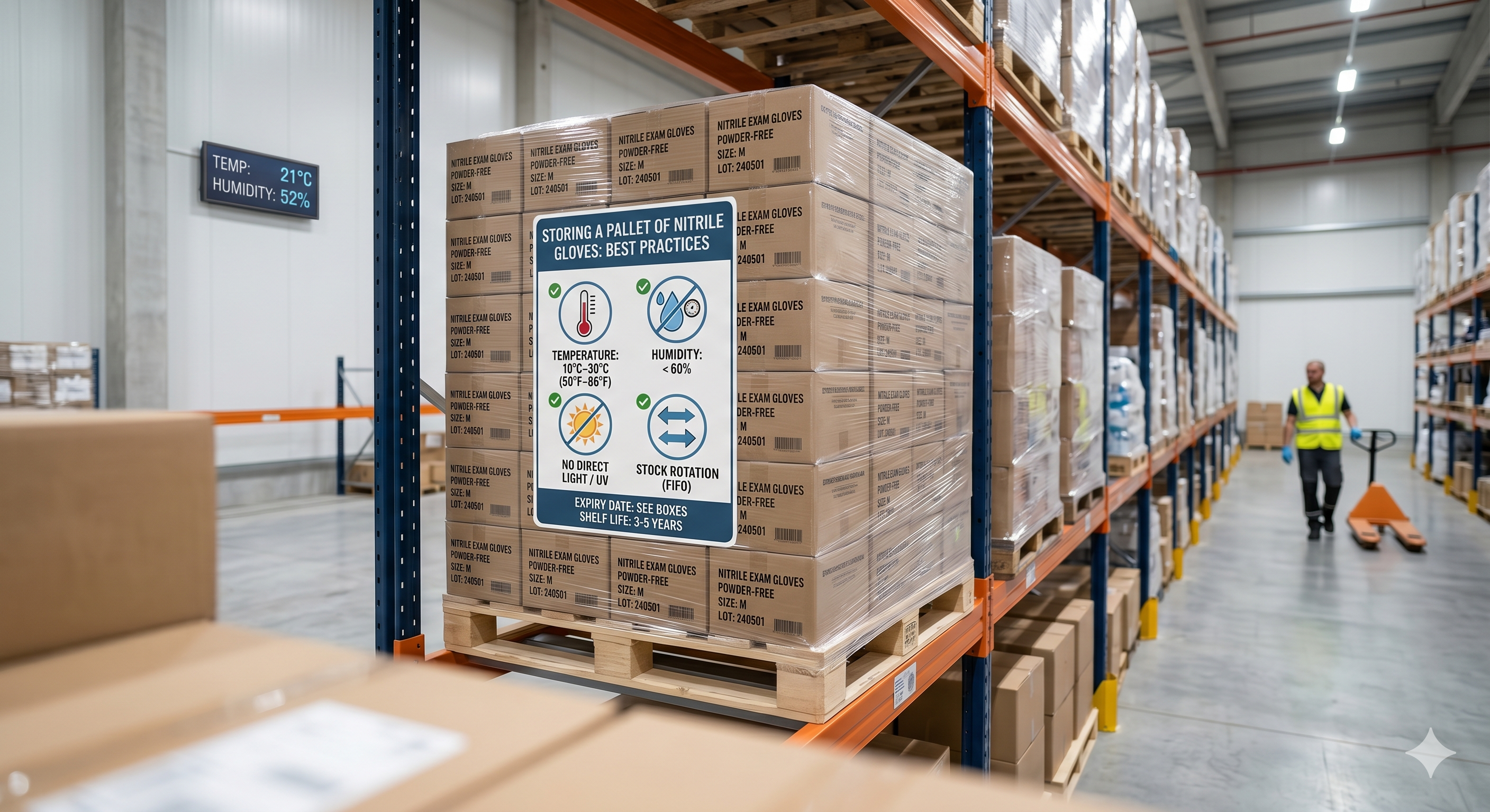 How to Store a Pallet of Nitrile Gloves: Shelf Life & Best Practices