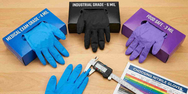 How to Choose the Right Disposable Nitrile Gloves (Thickness, Color, Grade)