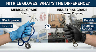 Medical Grade vs. Industrial Grade Nitrile Gloves: What is the Difference?