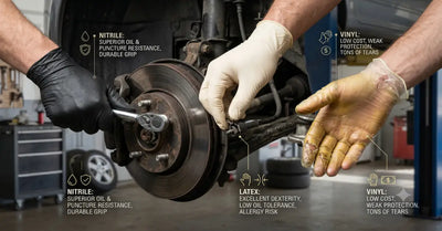 Nitrile vs. Latex vs. Vinyl Gloves for Mechanics: Which Should You Buy?