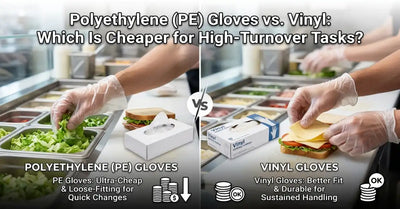 Polyethylene (PE) Gloves vs. Vinyl: Which Is Cheaper for High-Turnover Tasks?
