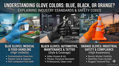 Understanding Glove Colors: Why Are Nitrile Gloves Blue, Black, or Orange?
